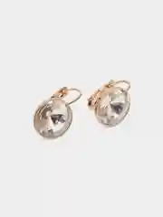 Золотой женские серьги с кристаллами Swarovski