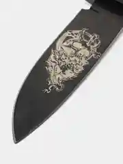 Нож с лазерной гравировкой, из нержавеющей стали, для охоты и рыбалки