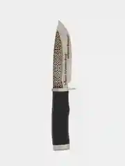 Нож с лазерной гравировкой, из нержавеющей стали, для охоты и рыбалки