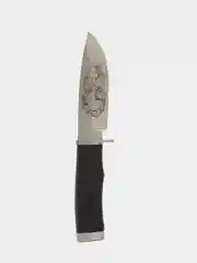 Нож с лазерной гравировкой, из нержавеющей стали, для охоты и рыбалки