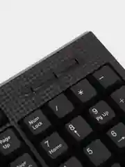 Черный офисный набор CBR KB SET 711 Carbon: клавиатура и компьютерная мышь