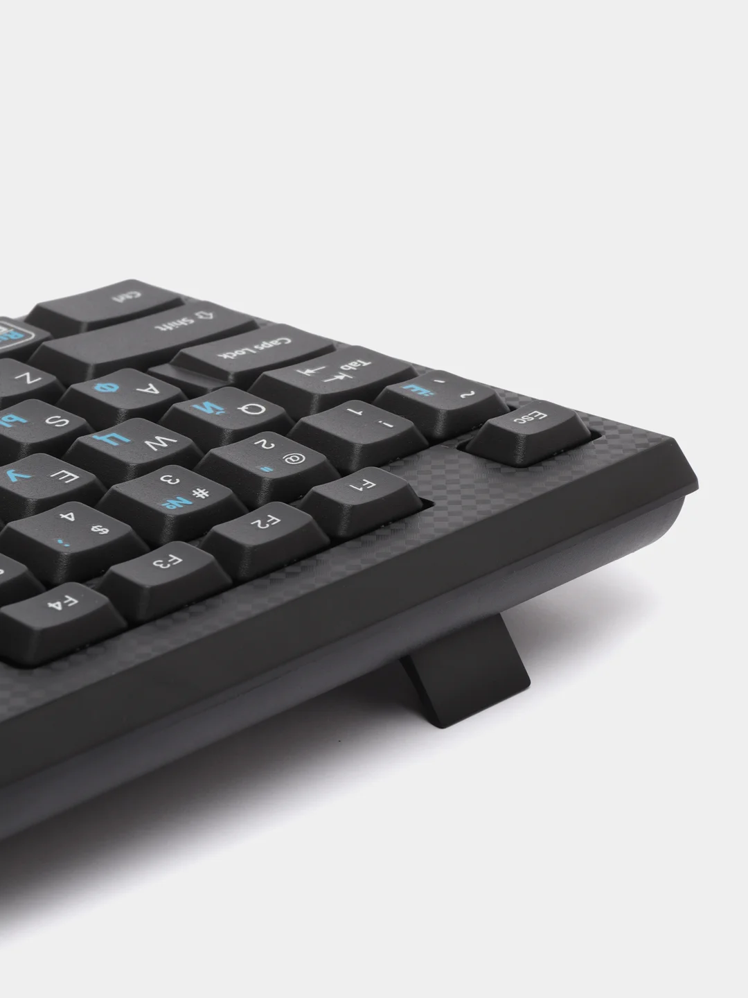 Черный офисный набор CBR KB SET 711 Carbon: клавиатура и компьютерная мышь