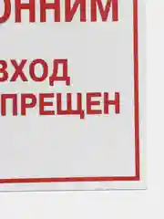 Багровый таблички "Осторожно! Злая собака", " Ведется видеонаблюдение", "Посторонним вход запрещен"