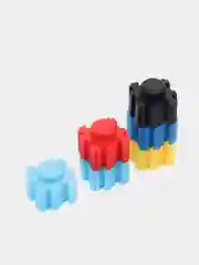 Красный конструктор пиксельный, 3D конструктор, развивающая игрушка