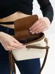 Бежевый сумка через плечо