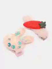 Розовый заколки и резинки для девочек