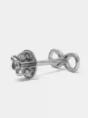 Лавандовый серьги-гвоздики, из серебра