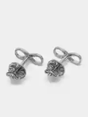 Лавандовый серьги-гвоздики, из серебра