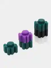 Зеленый конструктор пиксельный, 3D конструктор, развивающая игрушка