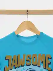 Лазурный футболка хлопковая с принтом детская