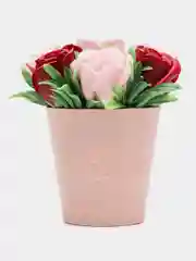 Кораллово-розовый букет из вспененного мыла ручной работы, подарок учителю,коллеге ,подарочный набор"Розы"