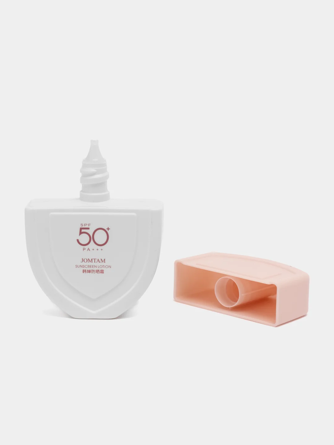 Розовый солнцезащитный крем-лосьон для чувствительной кожи лица Jomtam SPF50+ PA+++