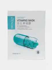 Голубой тканевая маска для лица, с витамином С, омолаживающая, набор