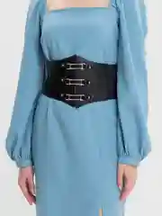 Пояс-корсет женский, широкий, эластичный, с прямоугольной пряжкой