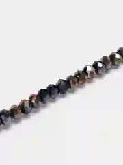 Серый меланж бусины рондели граненые