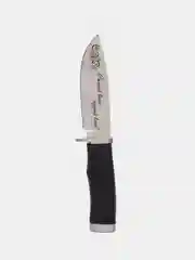 Нож с лазерной гравировкой из нержавеющей стали, для охоты и рыбалки