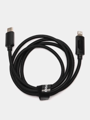 Кабель быстрой зарядки USB Type-C / Lightning с дисплеем