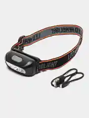 Фонарь налобный с USB и датчиком движения