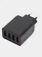 Черный зарядное устройство для телефона, 4 USB, адаптер для смартфона, блок питания сетевой