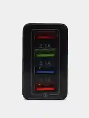 Черный зарядное устройство для телефона, 4 USB, адаптер для смартфона, блок питания сетевой