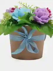 Лазурный букет из мыльных цветов и ягод, подарочный набор"Букет ",подарок учителю,коллеге