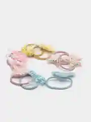 Синий меланж заколки и резинки для девочек