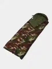 Зеленый спальный мешок камуфляжный туристический, спальник