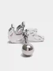 Светло-синий микросерьга ( пирсинг ) "Silver" со стержнем из нержавеющей стали