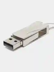 Серебряный флешка USB, флеш-накопитель объемом 64 Гб