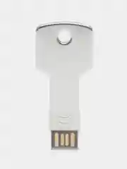 Серый металлик флешка USB, флеш-накопитель объемом 64 Гб