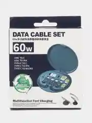 Набор для зарядки телефона 3 в 1, универсальный, с разъёмами lightning MicroUSB Type-c