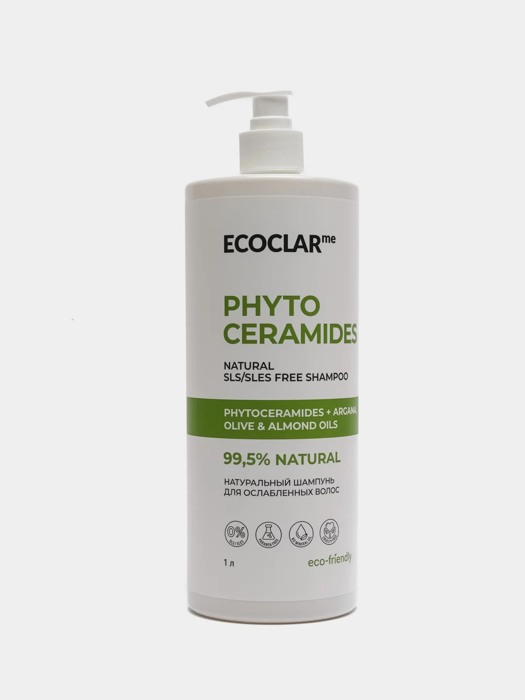 ECOCLARme / Натуральный шампунь PHYTO CERAMIDES, для ослабленных волос, 1000 мл