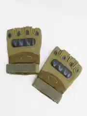 Зеленый перчатки тактические защитные без пальцев