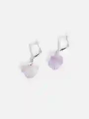 Серьги с натуральным кристалом Аметистом