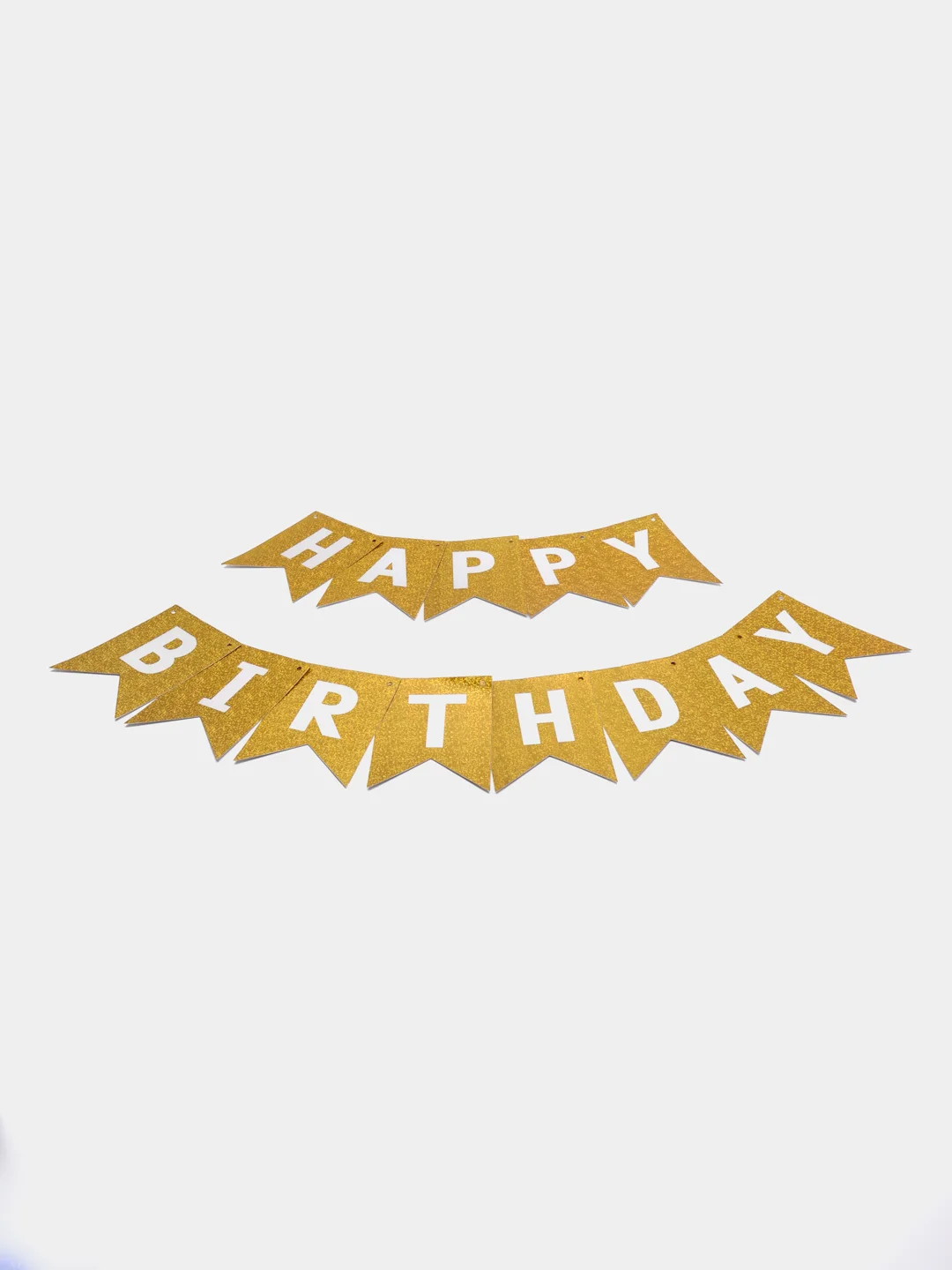 Золотой гирлянда на День Рождения "Happy Birthday"