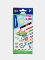 Карандаши цветные BERLINGO SuperSoft 24 цвета, с двухцветным грифелем