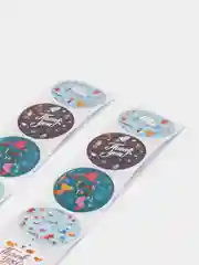 Лазурный набор наклеек с надписью "Thank you", "Спасибо"