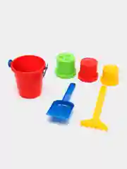 Красный набор для игры в песке, 6 предметов