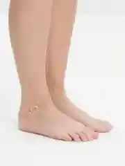 Желтый браслет на ногу женский