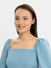 Шоколадный ободок, для волос, "Коса", женский