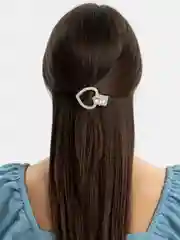 Серебряный заколка-зажим для фиксации волос