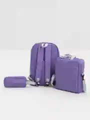 Фиолетовый рюкзак школьный, подростковый , в институт, портфель "InStyle", комплект 3 в 1