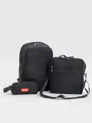 Черный рюкзак школьный, подростковый , в институт, портфель "InStyle", комплект 3 в 1