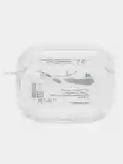 Молочный чехол наушники airpods pro, чехол airpods pro 2, чехол airpods 3, прозрачный, c логотипом nike