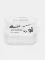Молочный чехол наушники airpods pro, чехол airpods pro 2, чехол airpods 3, прозрачный, c логотипом nike