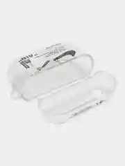 Молочный чехол наушники airpods pro, чехол airpods pro 2, чехол airpods 3, прозрачный, c логотипом nike