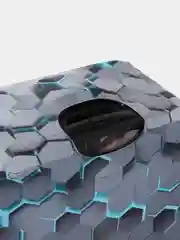 Темно-синий чехол для чемодана Art moments, дизайн Black Hexagon, размер 75 х 85 см