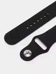 Черный ремешок для Apple Watch 3, 4, 5, 6, SE, 7, 8, ultra, силиконовый