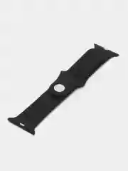 Черный ремешок для Apple Watch 3, 4, 5, 6, SE, 7, 8, ultra, силиконовый