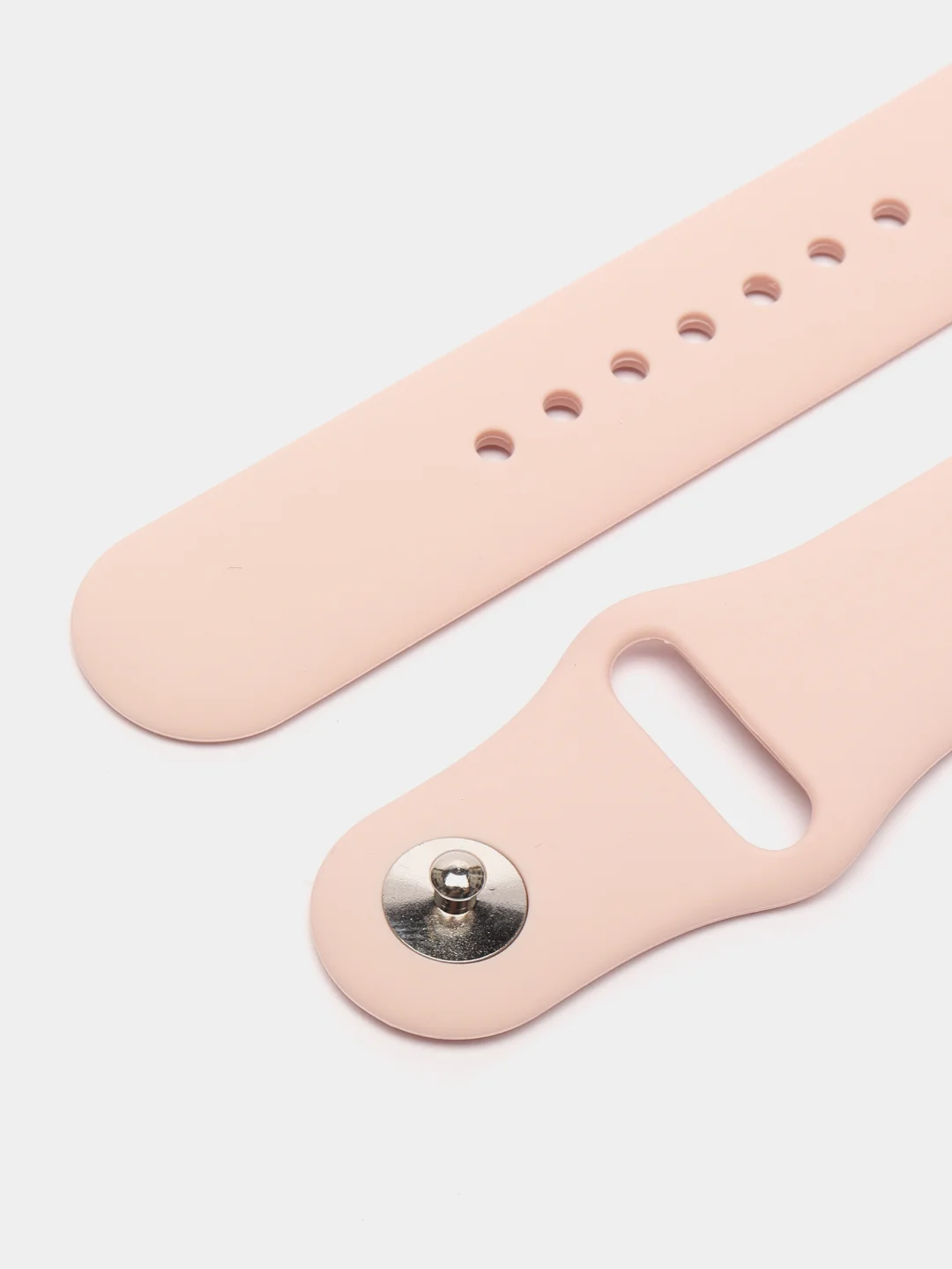 Пудровый ремешок для Apple Watch 3, 4, 5, 6, SE, 7, 8, ultra, силиконовый